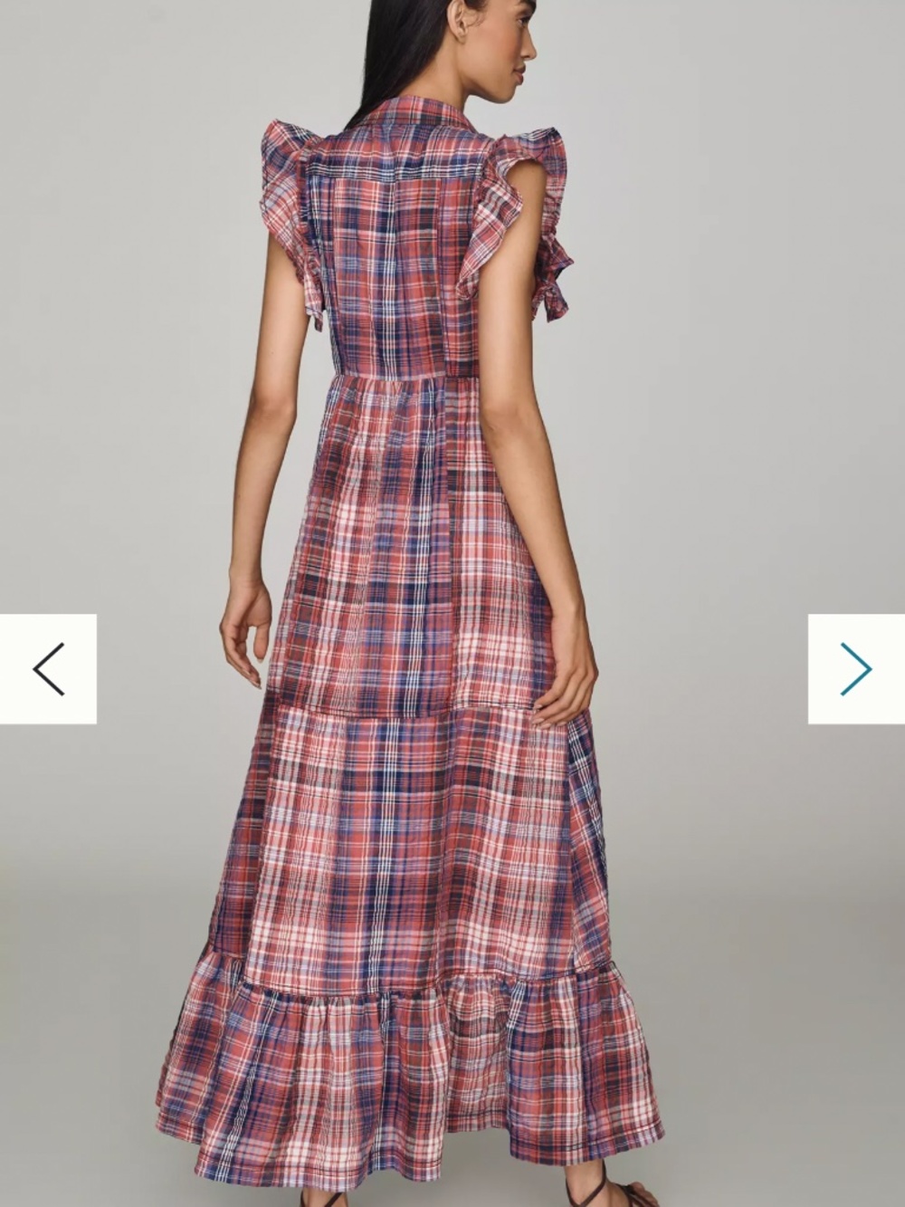 Pilcro Button-Front Ruffle Maxi Dress - Picture 2 of 4